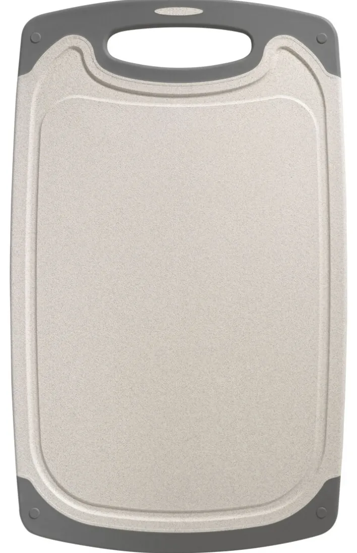 casaNOVA Schneidbrett 40 x 24 cm grau/ weiß