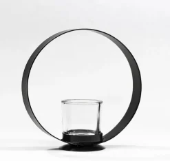 casaNOVA Teelichthalter 19 cm schwarz