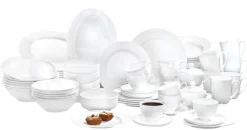 casaNOVA Teller flach MARINA weiß