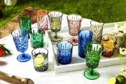 casaNOVA Trinkglas KRISTALL 300 ml dunkelgrün 13,5 cm