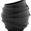 casaNOVA Vase 26 cm schwarz matt