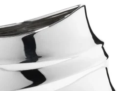 casaNOVA Vase 26 cm silberfarbig Hochglanz
