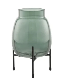 casaNOVA Vase 19 cm 2-teilig grün