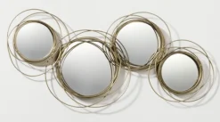 casaNOVA Wanddeko SPIEGEL 79 x 38 cm goldfarbig