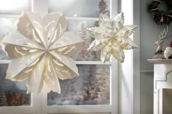 casaNova Weihnachten Lichtobjekt Schneeflocke 76 cm Weiß