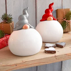 casaNOVA Weihnachtsdeko Gebäckdose WICHTEL 17,8 cm
