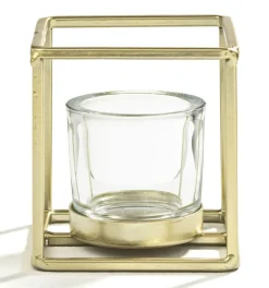 casaNOVA Windlicht 10 cm goldfarbig