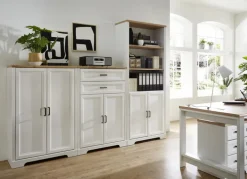 CASAVANTI Aktenschrank JASMIN mit 2 Schubkästen Pinie hell/ Artisan Eiche