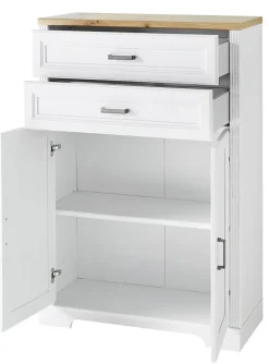 CASAVANTI Aktenschrank JASMIN mit 2 Schubkästen Pinie hell/ Artisan Eiche