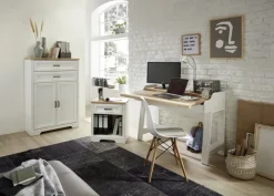 CASAVANTI Aktenschrank JASMIN mit 2 Schubkästen Pinie hell/ Artisan Eiche