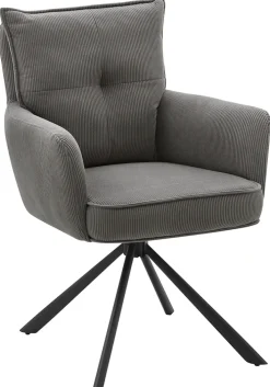 CASAVANTI Armlehnenstuhl MADRID Bezug Cord grau