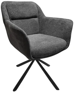 CASAVANTI Armlehnstuhl DELUNA 2er Set grau/schwarz