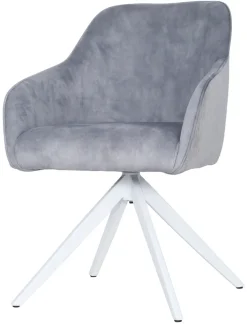 CASAVANTI Armlehnstuhl GENT hellgrau/weiß