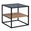CASAVANTI Beistelltisch 50 x 50 x 50 cm Metall schwarz