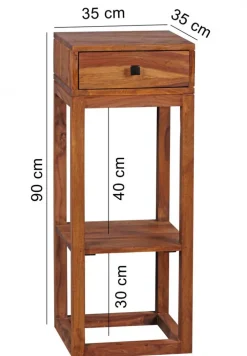 CASAVANTI Beistelltisch MUMBAI 35 x 35 cm braun