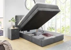 CASAVANTI Boxspringbett AMY 140 x 200 cm grau