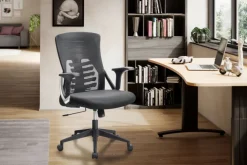 CASAVANTI Bürostuhl 65 x 104 x 65 cm Stoff schwarz