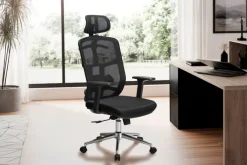CASAVANTI Bürostuhl 68x130x68 cm Stoff schwarz