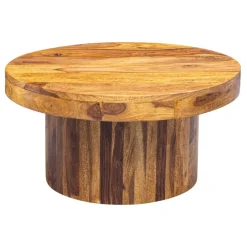 CASAVANTI Couchtisch rund 60 x 60 cm Sheesham Massivholz