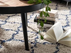 CASAVANTI Couchtisch rund 76 cm Schwarz/ Eiche