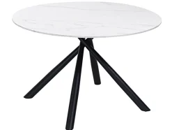 CASAVANTI Esstisch Ø 120 cm weiß/schwarz