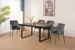 CASAVANTI Esstisch 160 x 90 cm Eiche schwarz