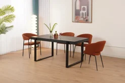 CASAVANTI Esstisch 160 x 90 cm Eiche schwarz