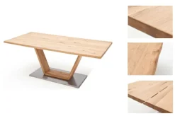 CASAVANTI Esstisch GRETA V 160 x 90 cm braun/ silberfarbig