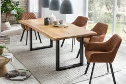 CASAVANTI Esszimmerstuhl 2er Set Mikrofaser braun