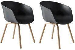 CASAVANTI Esszimmerstuhl 2er Set schwarz