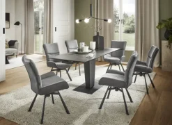 CASAVANTI Esszimmerstuhl VARREL pulverbeschichtet Grau