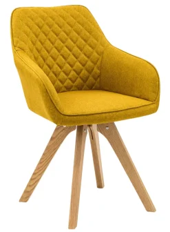 CASAVANTI Esszimmerstuhl 2er Set currygelb/ Eiche