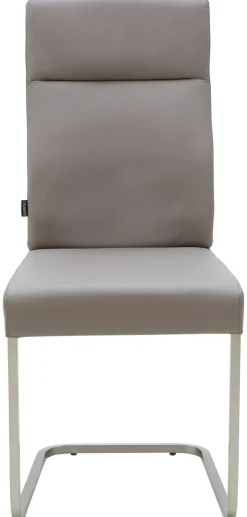 CASAVANTI Esszimmerstuhl LONDON I 2er Set Leder grau/Edelstahl