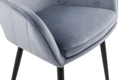 CASAVANTI Esszimmerstuhl Samt hellgrau