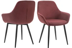 CASAVANTI Esszimmerstuhl 2er Set beere/schwarz