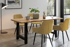 CASAVANTI Esszimmerstuhl 2er Set goldfarbig/schwarz