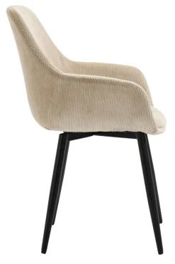 CASAVANTI Esszimmerstuhl 2er Set beige/schwarz