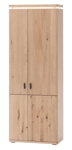 CASAVANTI Garderobenschrank MADRID 75 x 204 cm Balkeneiche Bianco massiv