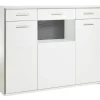 CASAVANTI Highboard TRENTO 154 x 121 cm NB Hochglanz weiß