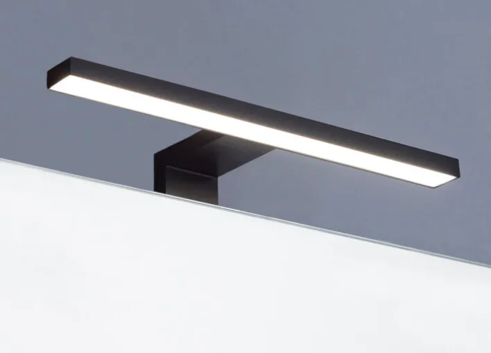 CASAVANTI LED Aufsatzleuchte 30 cm breit Glas/schwarz