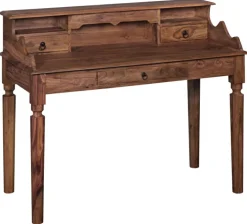 CASAVANTI Schreibtisch 115 x 60 cm Sheesham braun