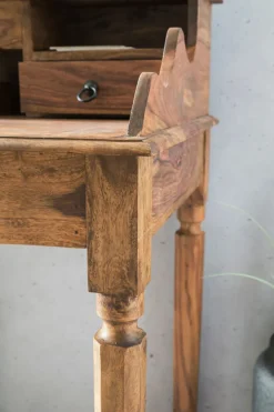 CASAVANTI Schreibtisch 115 x 60 cm Sheesham braun