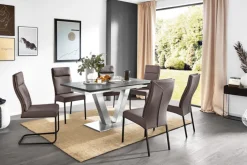 CASAVANTI Schwingstuhl LONDON III 2er Set Leder grau