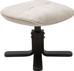 CASAVANTI Sessel mit Hocker 2-teilig hellgrau