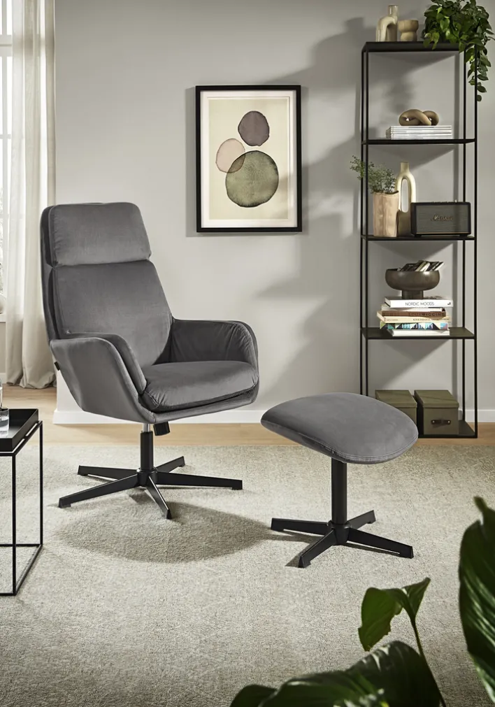 CASAVANTI Sessel Set 2-tlg. dunkelgrau