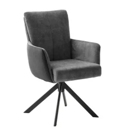 CASAVANTI Stuhl ROSARIO mit Armlehnen anthrazit/schwarz