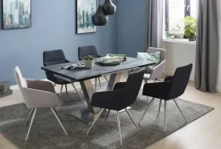 CASAVANTI Stuhl VEGAS Stoffbezug hellgrau