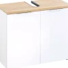 CASAVANTI Waschbeckenunterschrank CARA weiß/braun