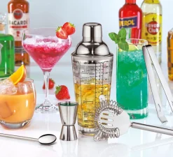 cilio Bar-Set COSMOPOLITAN 5-teilig Edelstahl/Glas