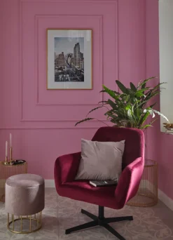 Cocktailsessel CHARLIE brombeer/ schwarz